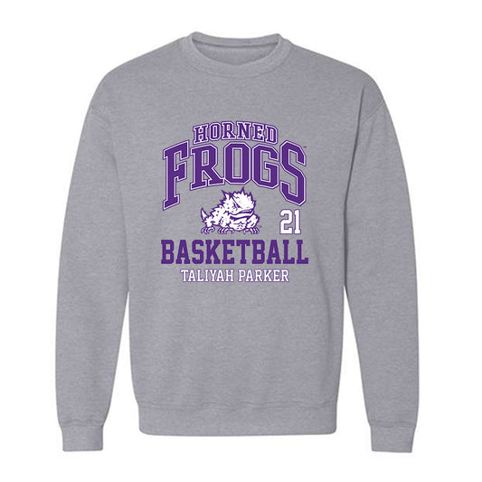 TCU - NCAA Women's Basketball : Taliyah Parker - Classic Fashion Shersey Crewneck Sweatshirt-0