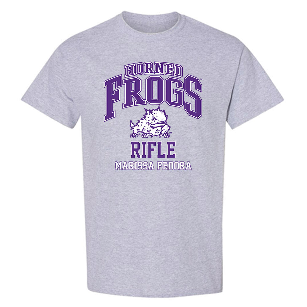TCU - NCAA Rifle : Marissa Fedora - Classic Fashion Shersey T-Shirt-0