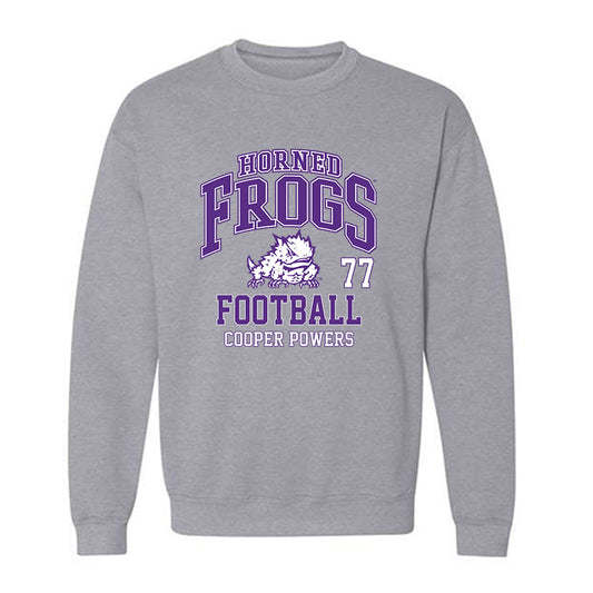 TCU - NCAA Football : Cooper Powers - Classic Fashion Shersey Crewneck Sweatshirt-0