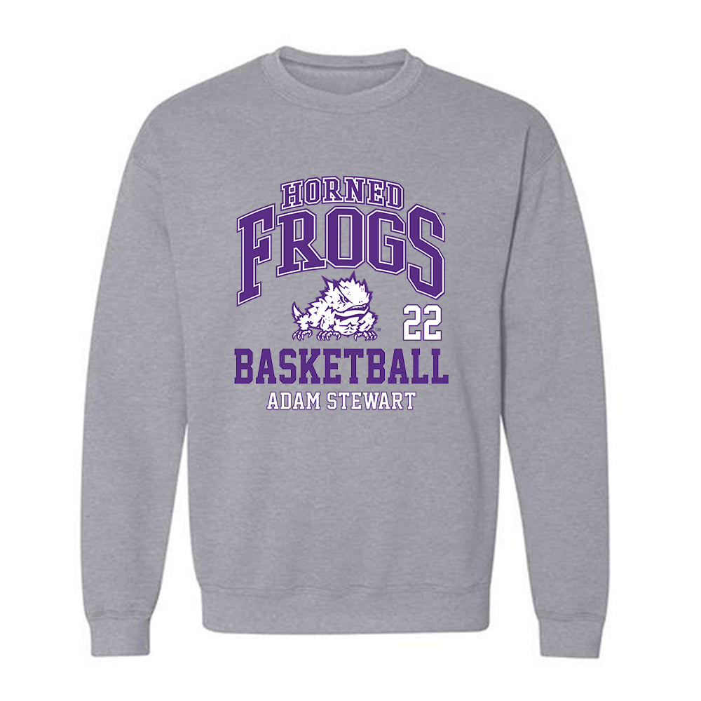 TCU - NCAA Men's Basketball : Adam Stewart - Classic Fashion Shersey Crewneck Sweatshirt