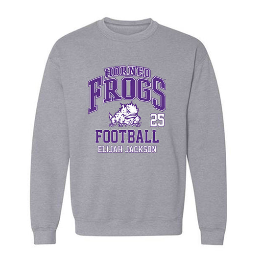 TCU - NCAA Football : Elijah Jackson - Classic Fashion Shersey Crewneck Sweatshirt-0