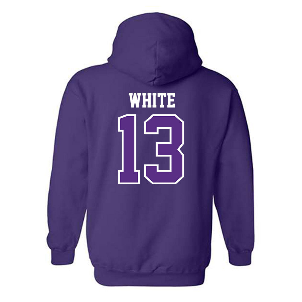 TCU - NCAA Men's Basketball : Trazarien White - Classic Fashion Shersey Hooded Sweatshirt