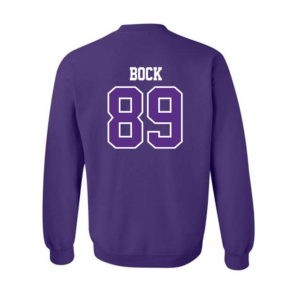 TCU - NCAA Football : Jake Bock - Classic Fashion Shersey Crewneck Sweatshirt-1