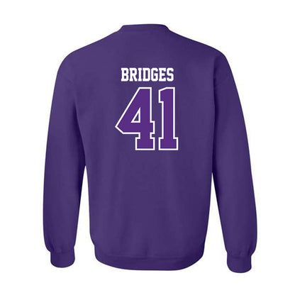 TCU - NCAA Baseball : Tommy Bridges - Classic Fashion Shersey Crewneck Sweatshirt