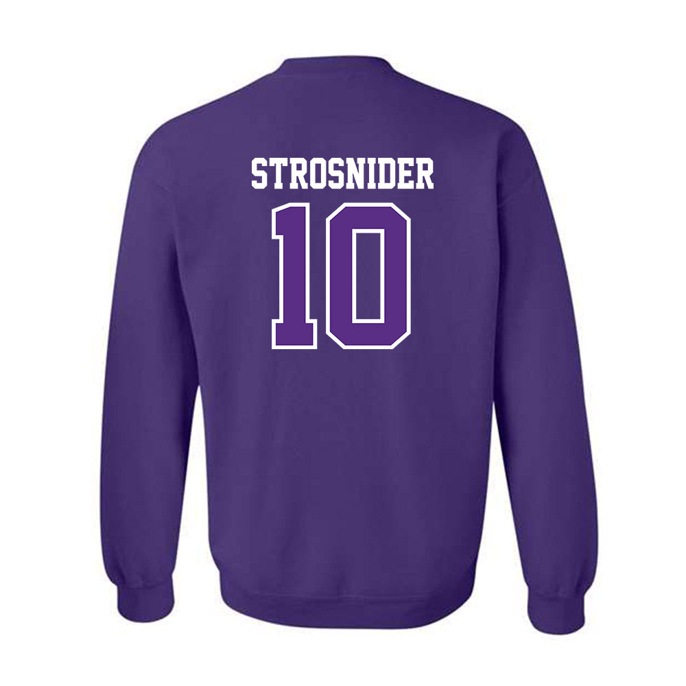 TCU - NCAA Baseball : Sawyer Strosnider - Classic Fashion Shersey Crewneck Sweatshirt-1