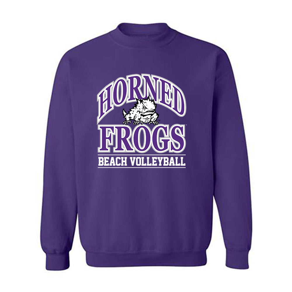 TCU - NCAA Beach Volleyball : Anna Long - Classic Fashion Shersey Crewneck Sweatshirt-0