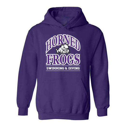 TCU - NCAA Women's Swimming & Diving : Nina Vadovicova - Classic Fashion Shersey Hooded Sweatshirt-0