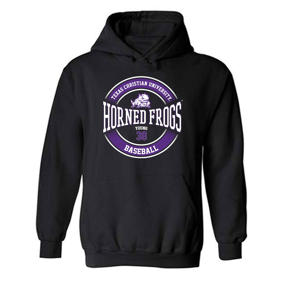 TCU - NCAA Baseball : Landon Young - Classic Fashion Shersey Hooded Sweatshirt