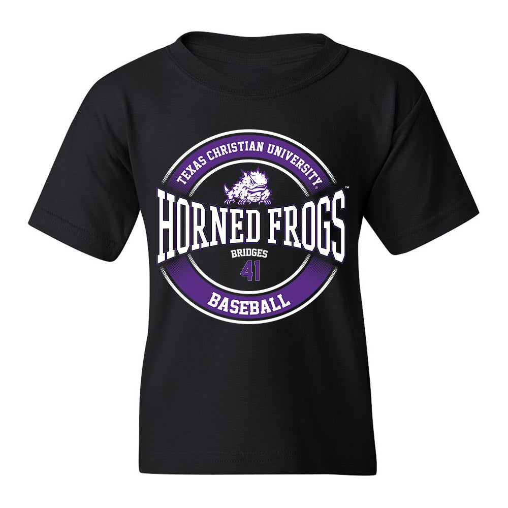 TCU - NCAA Baseball : Tommy Bridges - Classic Fashion Shersey Youth T-Shirt