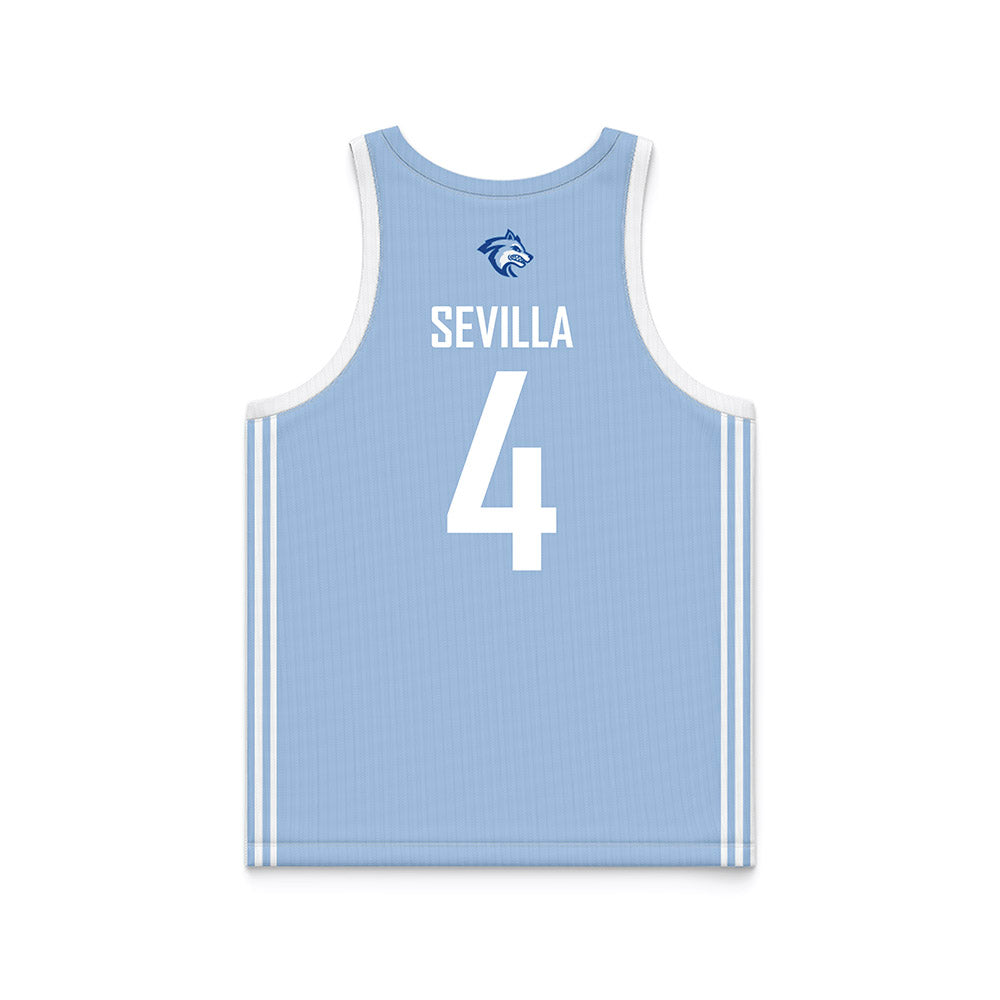 SSU - NCAA Men's Basketball : Donovan Sevilla - Blue Basketball Jersey