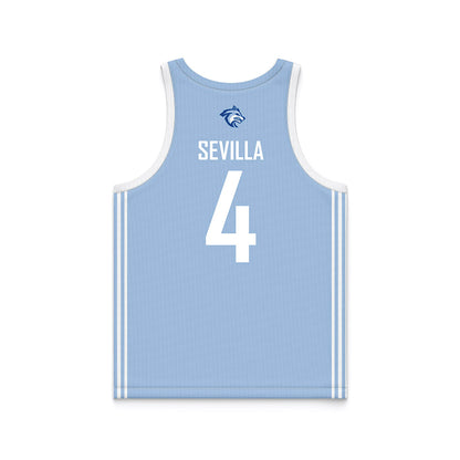 SSU - NCAA Men's Basketball : Donovan Sevilla - Blue Basketball Jersey