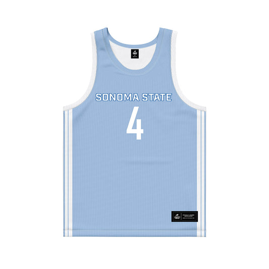 SSU - NCAA Men's Basketball : Donovan Sevilla - Blue Basketball Jersey