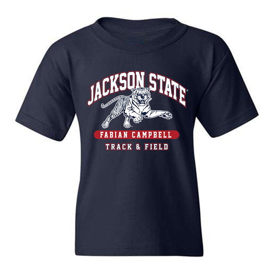 Jackson State - NCAA Men's Track & Field : Fabian Campbell - Classic Fashion Shersey Youth T-Shirt