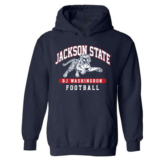 Jackson State - NCAA Football : BJ Washingron - Classic Fashion Shersey Hooded Sweatshirt-0