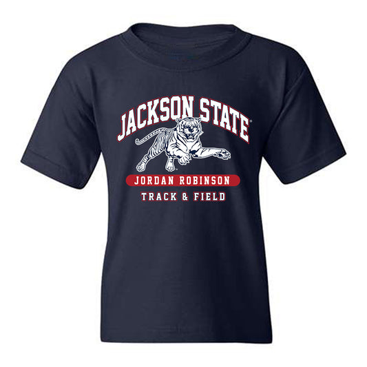 Jackson State - NCAA Men's Track & Field : Jordan Robinson - Classic Fashion Shersey Youth T-Shirt-0