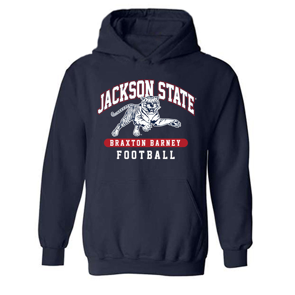 Jackson State - NCAA Football : Braxton Barney - Classic Fashion Shersey Hooded Sweatshirt