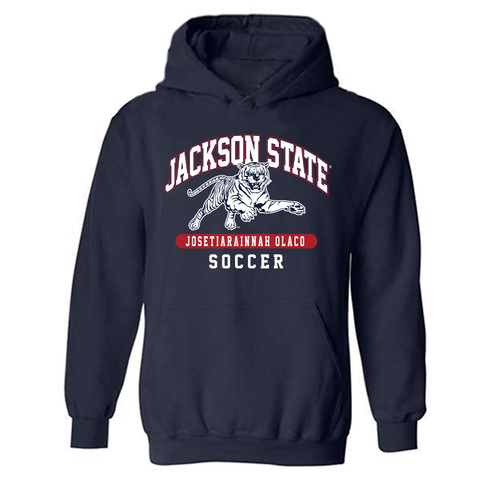 Jackson State - NCAA Women's Soccer : Josetiarainnah Olaco - Classic Fashion Shersey Hooded Sweatshirt-0