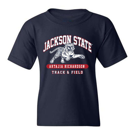 Jackson State - NCAA Women's Track & Field : Artajia Richardson - Classic Fashion Shersey Youth T-Shirt