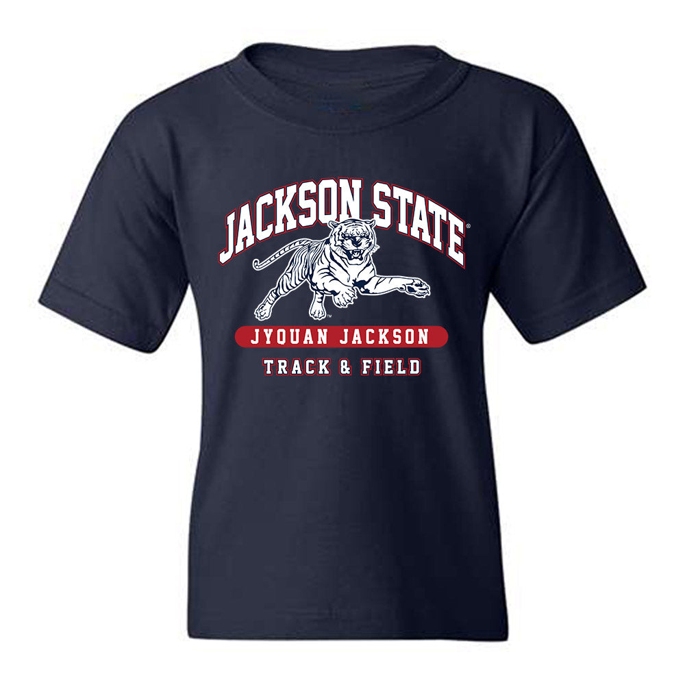 Jackson State - NCAA Men's Track & Field : Jyquan Jackson - Classic Fashion Shersey Youth T-Shirt-0
