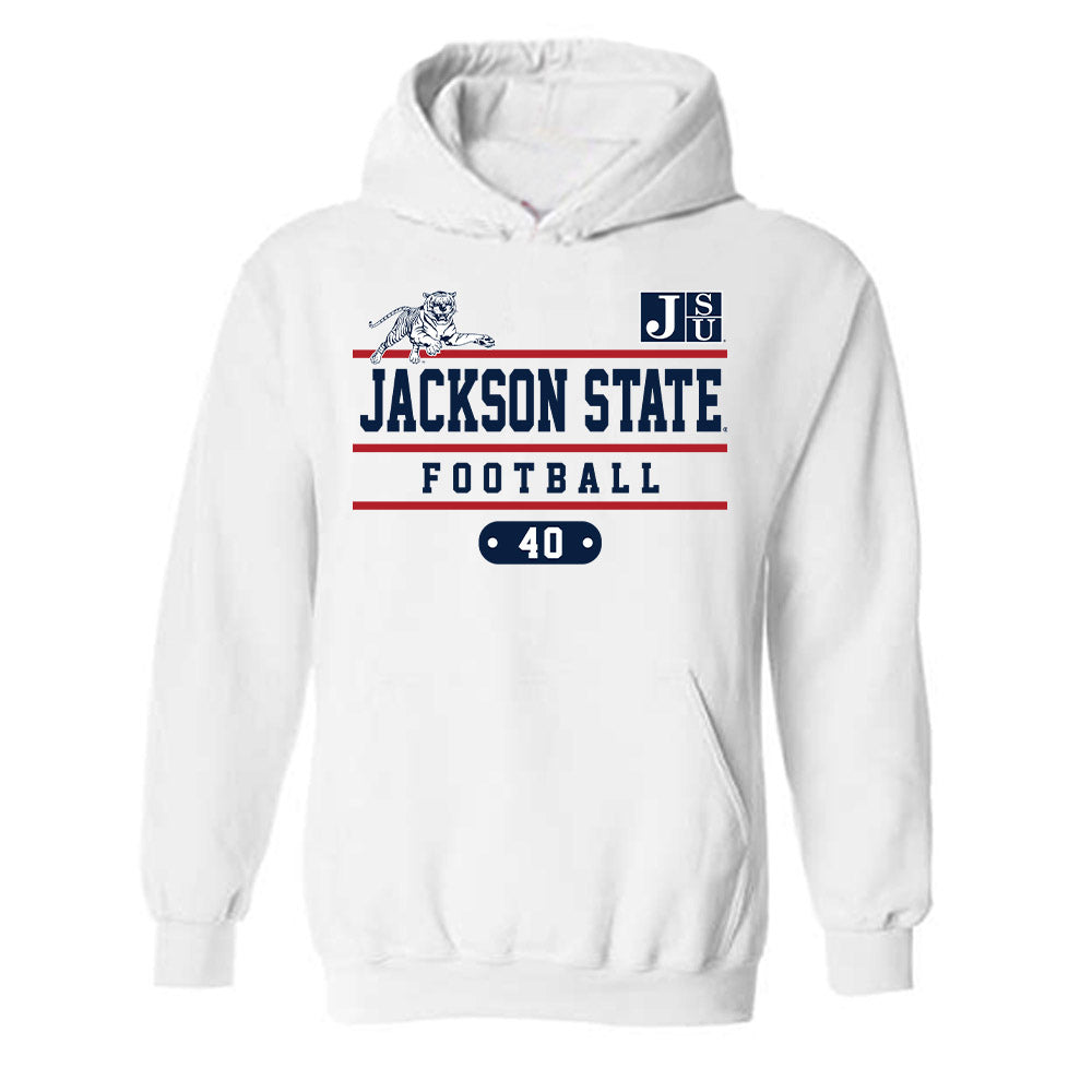 Jackson State - NCAA Football : Braxton Barney - Classic Fashion Shersey Hooded Sweatshirt