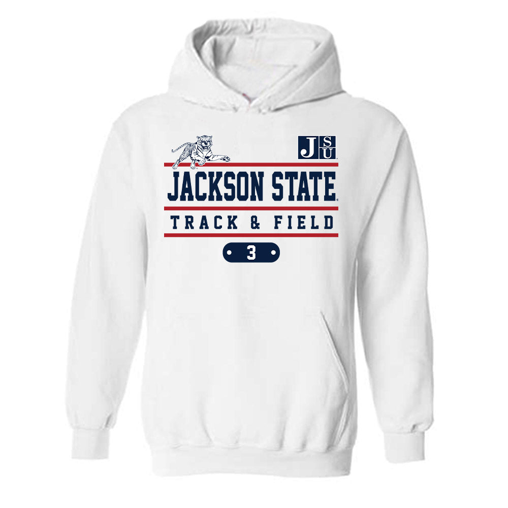 Jackson State - NCAA Men's Track & Field : Robb Salhab - Classic Fashion Shersey Hooded Sweatshirt