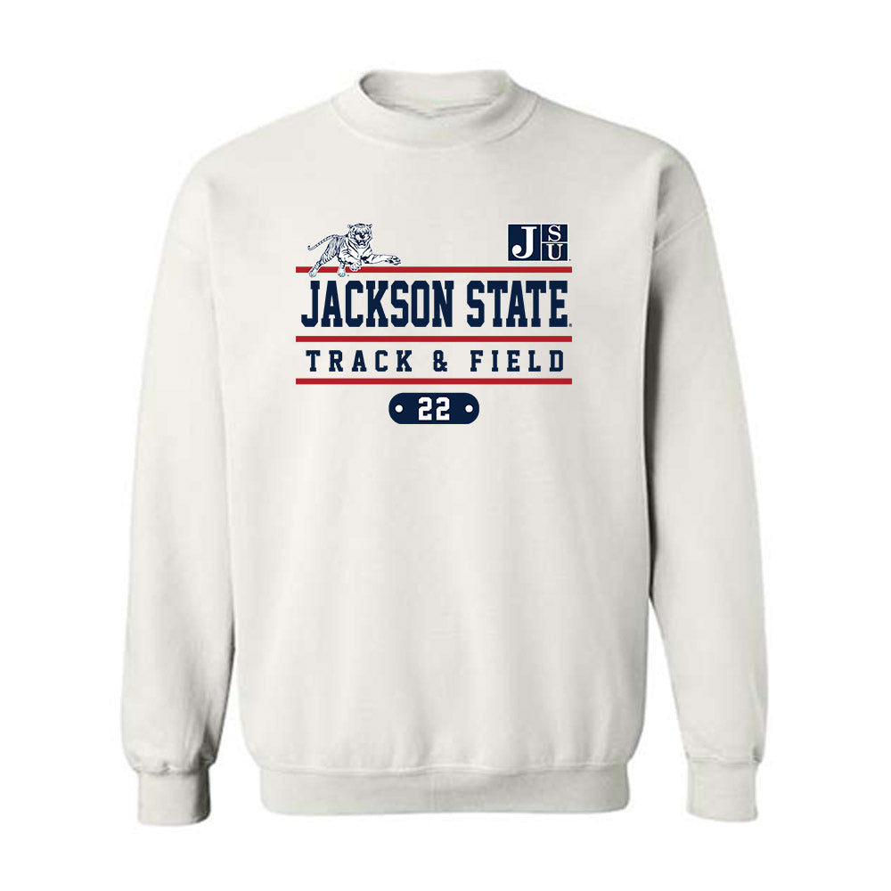 Jackson State - NCAA Men's Track & Field : Lawrence Lee - Classic Fashion Shersey Crewneck Sweatshirt