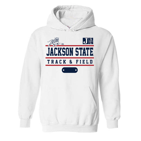 Jackson State - NCAA Women's Track & Field : Derriana Moss - Classic Fashion Shersey Hooded Sweatshirt