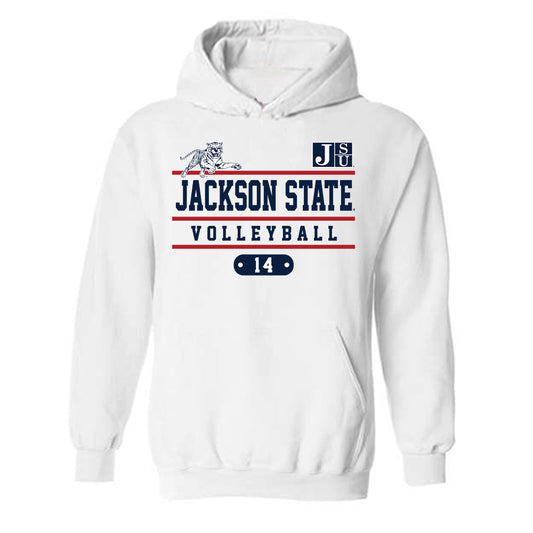 Jackson State - NCAA Women's Volleyball : Ryleigh Davis - Classic Fashion Shersey Hooded Sweatshirt-0