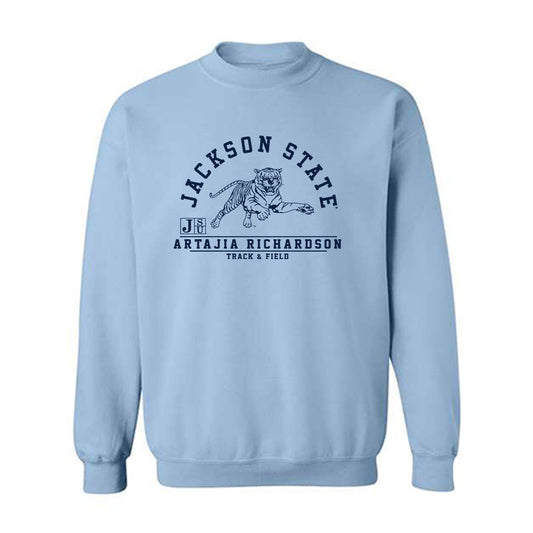 Jackson State - NCAA Women's Track & Field : Artajia Richardson - Classic Fashion Shersey Crewneck Sweatshirt-0