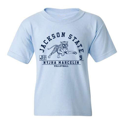 Jackson State - NCAA Women's Volleyball : Nyjha Marcelin - Classic Fashion Shersey Youth T-Shirt-0