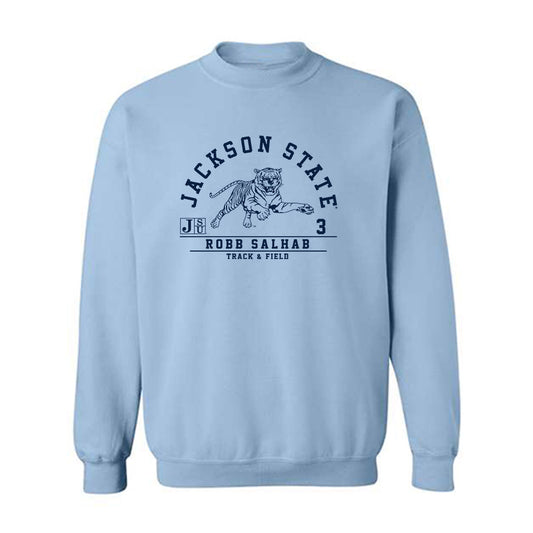Jackson State - NCAA Men's Track & Field : Robb Salhab - Classic Fashion Shersey Crewneck Sweatshirt-0