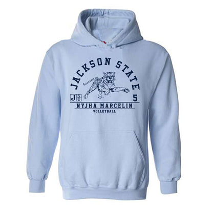 Jackson State - NCAA Women's Volleyball : Nyjha Marcelin - Classic Fashion Shersey Hooded Sweatshirt-0