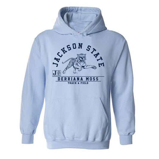 Jackson State - NCAA Women's Track & Field : Derriana Moss - Classic Fashion Shersey Hooded Sweatshirt