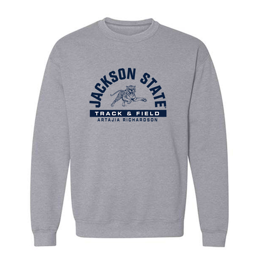 Jackson State - NCAA Women's Track & Field : Artajia Richardson - Classic Fashion Shersey Crewneck Sweatshirt