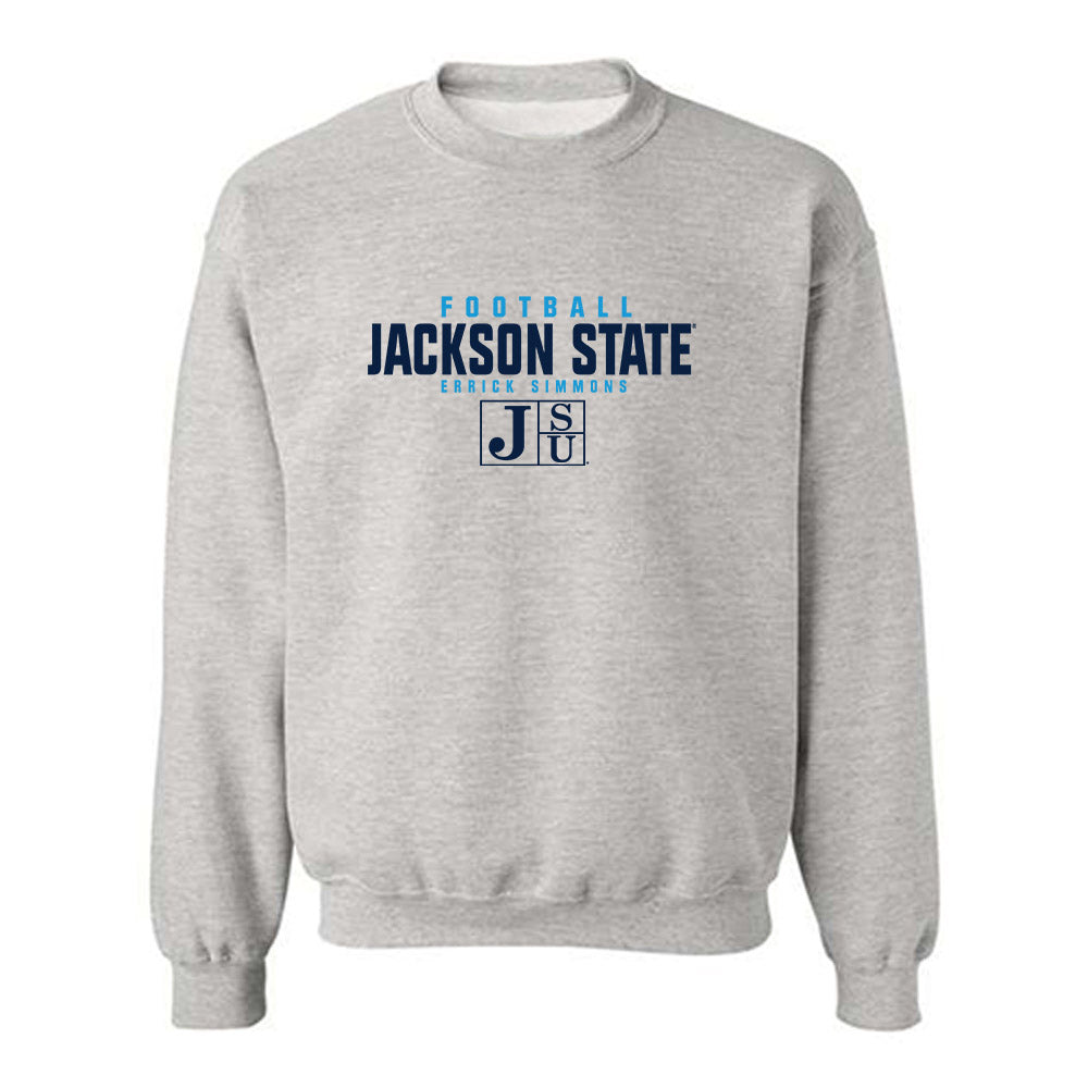 Jackson State - NCAA Football : Errick Simmons - Classic Fashion Shersey Crewneck Sweatshirt-0