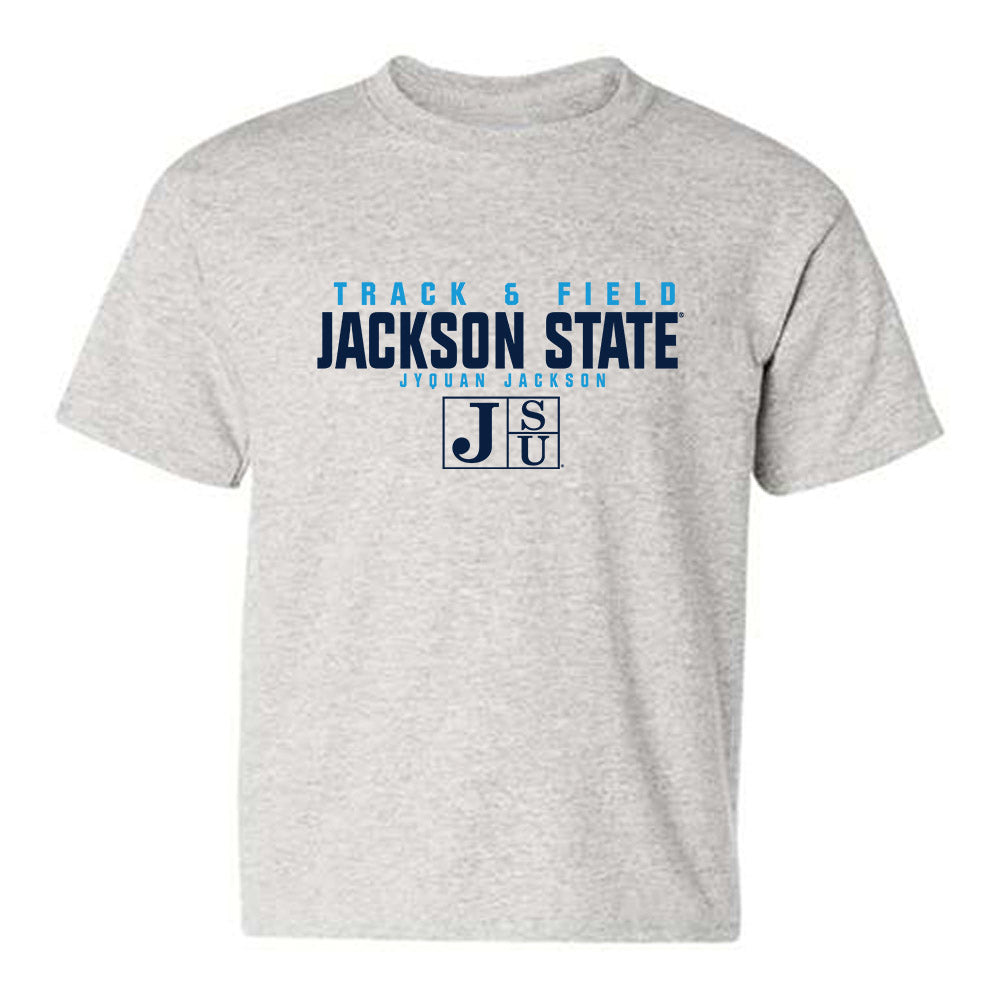 Jackson State - NCAA Men's Track & Field : Jyquan Jackson - Classic Fashion Shersey Youth T-Shirt-0