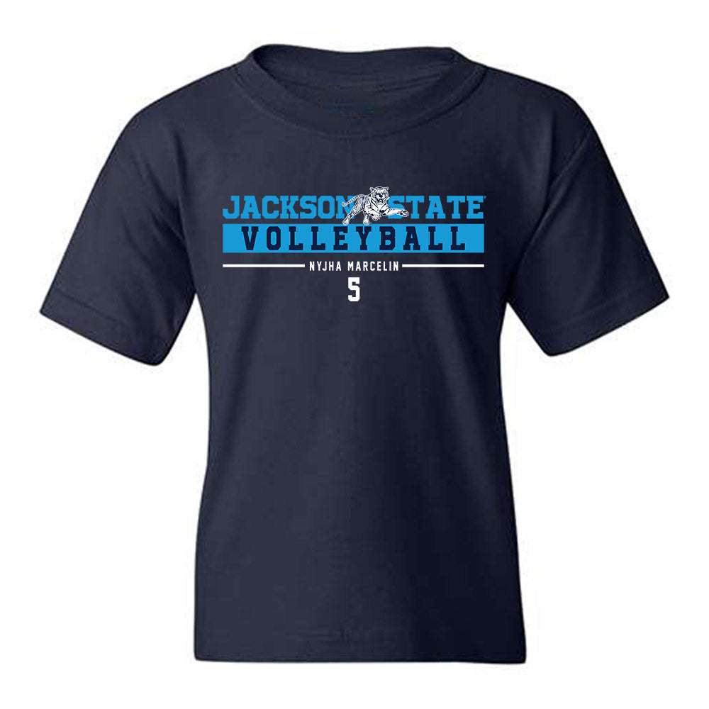 Jackson State - NCAA Women's Volleyball : Nyjha Marcelin - Classic Fashion Shersey Youth T-Shirt-0