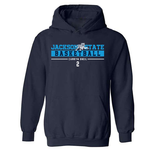 Jackson State - NCAA Women's Basketball : Camryn ONeil - Classic Fashion Shersey Hooded Sweatshirt-0