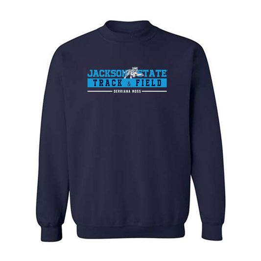 Jackson State - NCAA Women's Track & Field : Derriana Moss - Classic Fashion Shersey Crewneck Sweatshirt