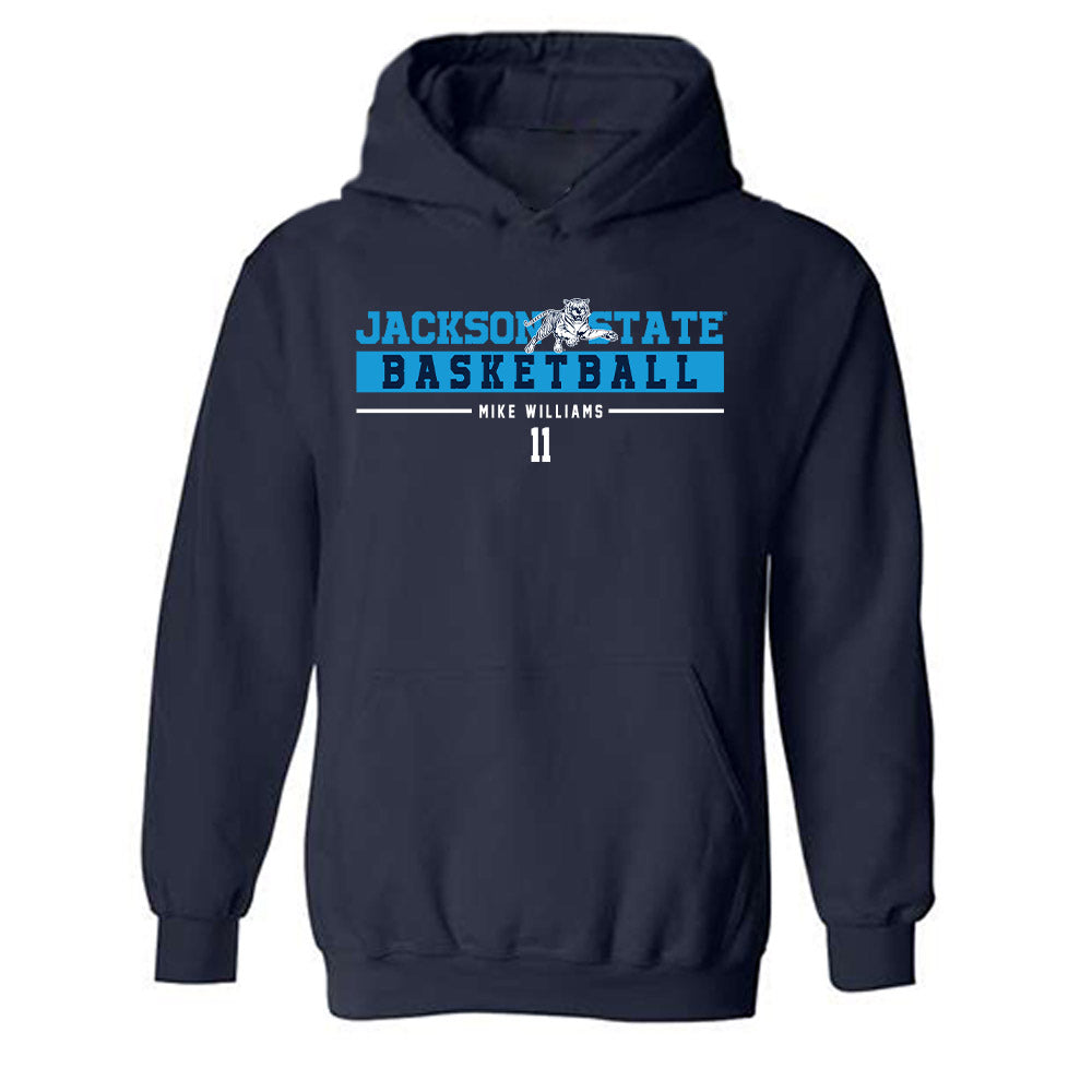 Jackson State - NCAA Men's Basketball : Mike Williams - Classic Fashion Shersey Hooded Sweatshirt-0