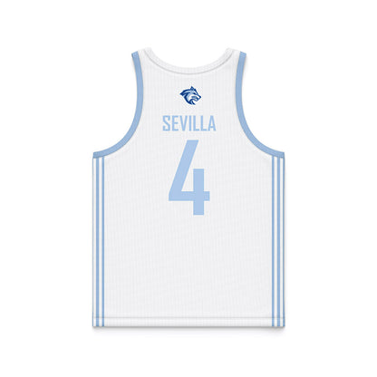 SSU - NCAA Men's Basketball : Donovan Sevilla - White Basketball Jersey