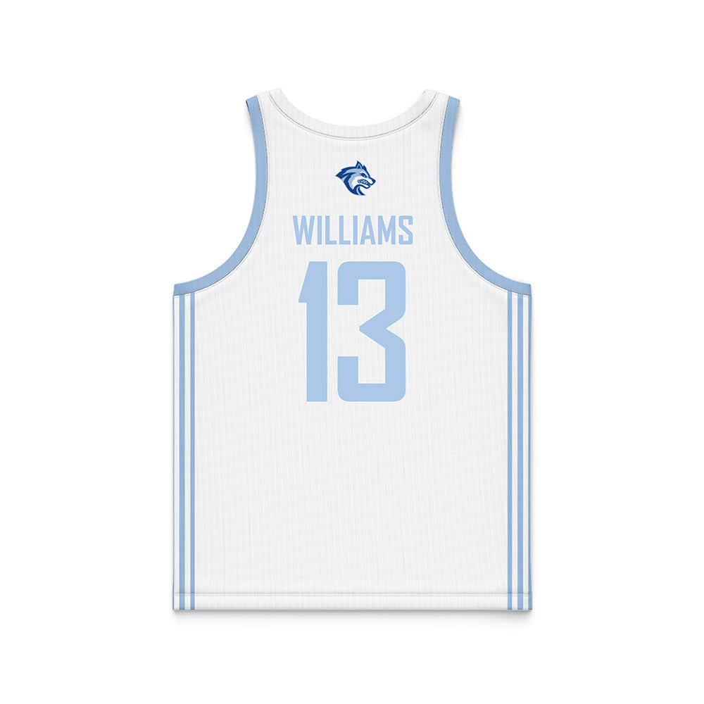SSU - NCAA Men's Basketball : Markees Williams - White Basketball Jersey