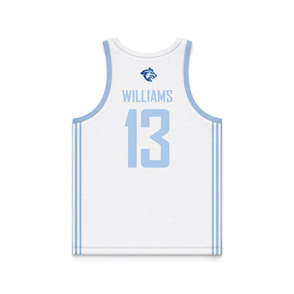 SSU - NCAA Men's Basketball : Markees Williams - White Basketball Jersey