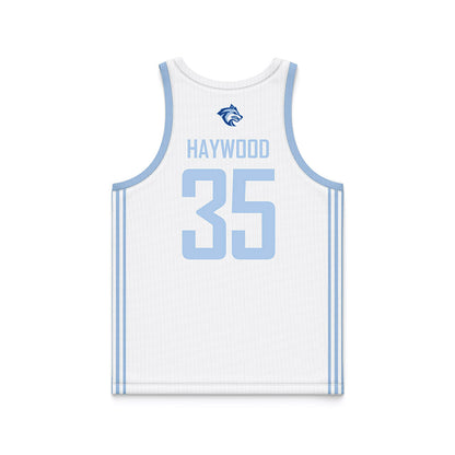 SSU - NCAA Men's Basketball : Terence Haywood - White Basketball Jersey-1