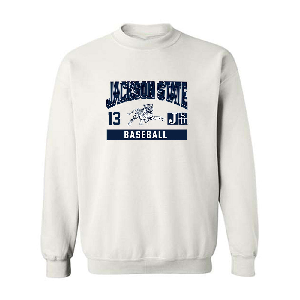 Jackson State - NCAA Baseball : Je-andrick Lourens - Classic Fashion Shersey Crewneck Sweatshirt-0