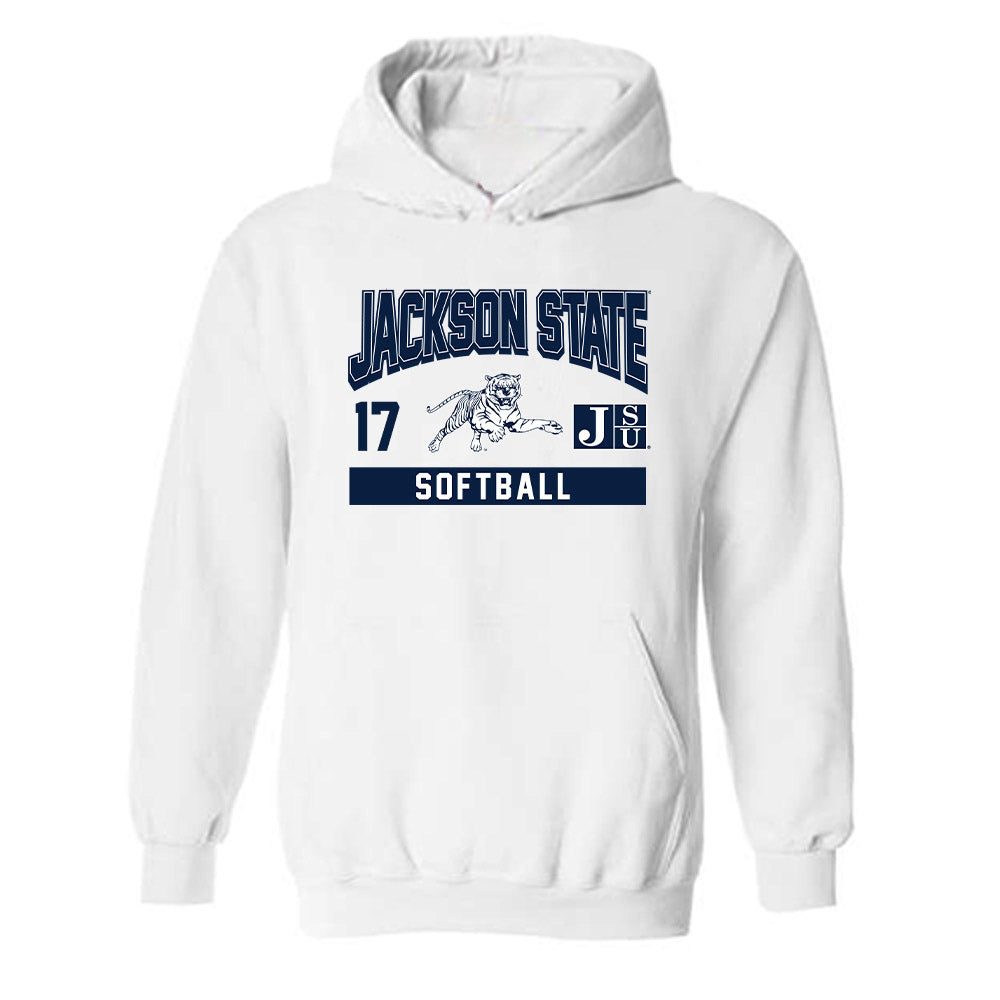 Jackson State - NCAA Softball : Meah Almaraz - Classic Fashion Shersey Hooded Sweatshirt-0