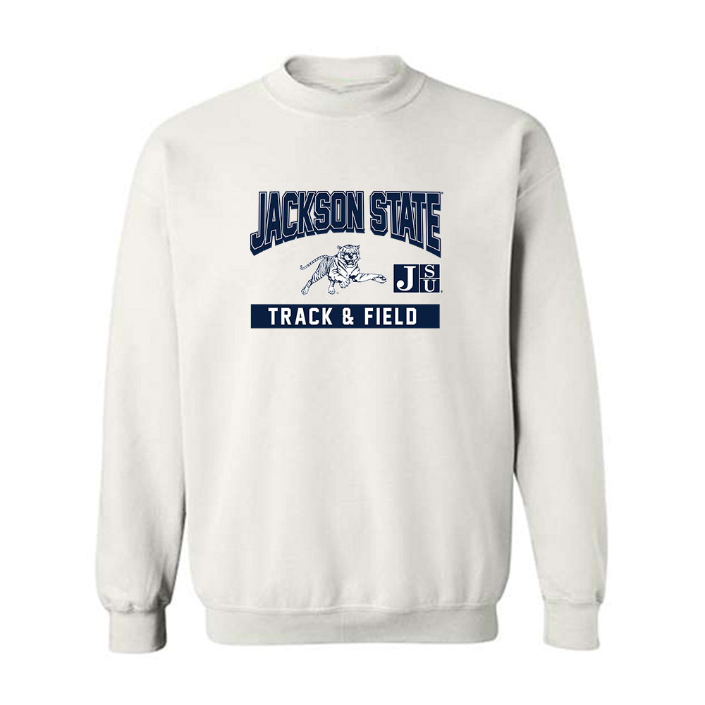 Jackson State - NCAA Women's Track & Field : Syncere Daniels - Classic Fashion Shersey Crewneck Sweatshirt-0