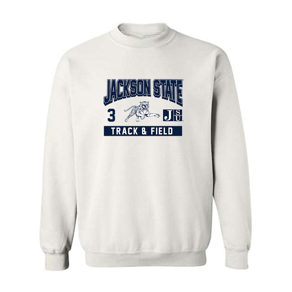 Jackson State - NCAA Men's Track & Field : Robb Salhab - Classic Fashion Shersey Crewneck Sweatshirt