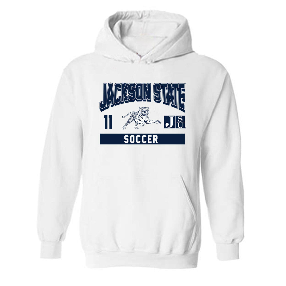 Jackson State - NCAA Women's Soccer : Mia Ortega - Classic Fashion Shersey Hooded Sweatshirt-0