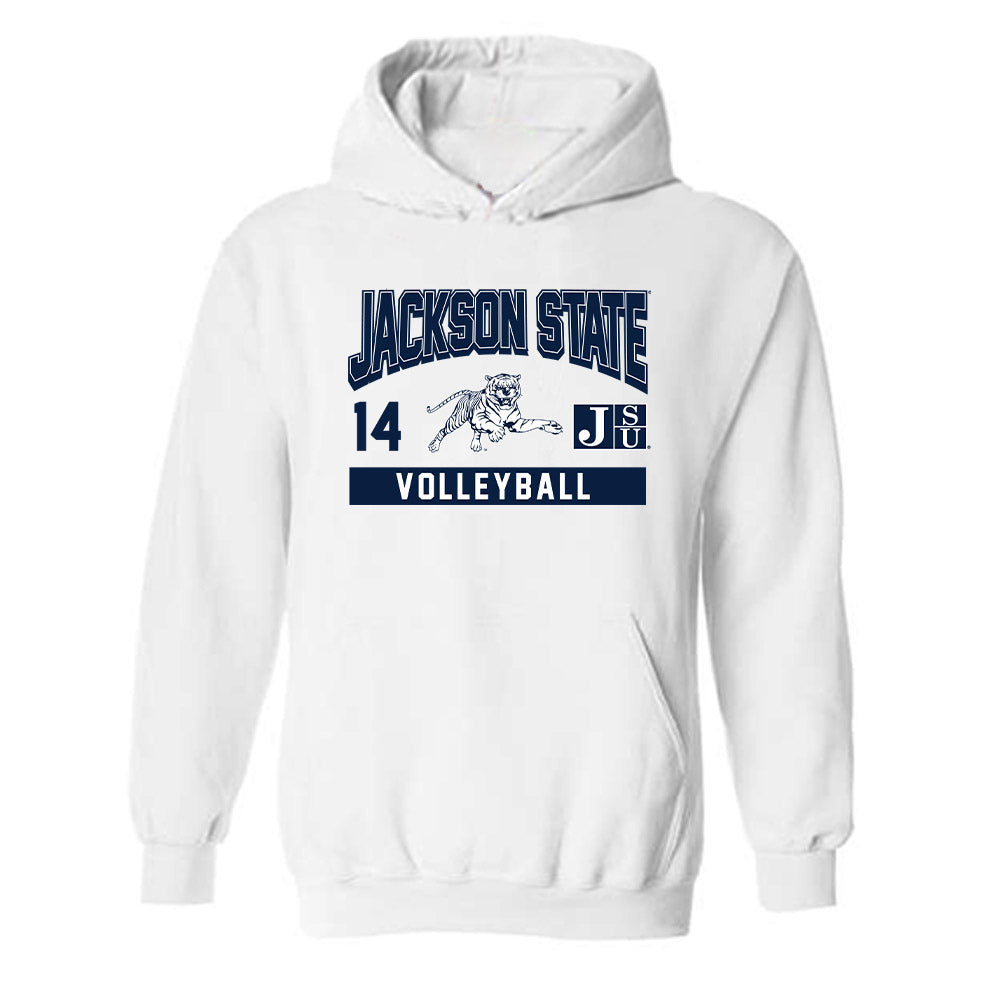 Jackson State - NCAA Women's Volleyball : Ryleigh Davis - Classic Fashion Shersey Hooded Sweatshirt-0